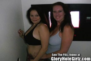 Two Big Tit Hotties Suck Glory Hole Cock!
