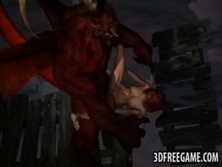 Sexy 3d Redhead Gets Fucked Hard By A Winged Demon