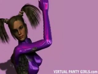 3d Cyber Girl With Huge Tits And Pigtails