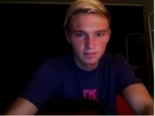 Danish Boy Practicing On Guitar And Plays Cock Until He Comes With His Orgasm