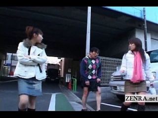 Subtitled Crazy Public Japanese Crossdressing Femdom