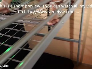 Veneisse Bdsm Tied Torture And Double Fisting In Cage