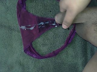 Cum On Nieces Purple Thong Panty