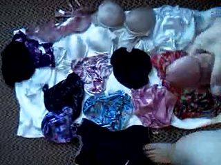Another Big Load On Satin Panties And Bras