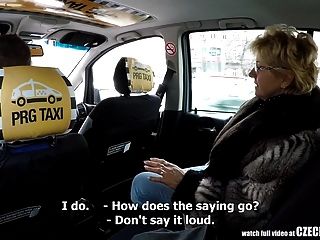 Czech Mature Blonde Hungry For Taxi Drivers Cock