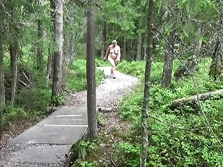 Naked Walk In Forest