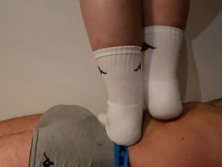 Stomach Trample In White Socks