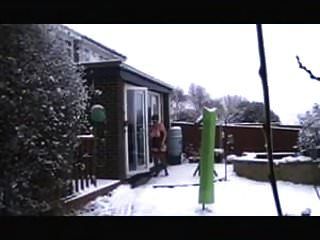 Big Tit Mature Plays In The Snow